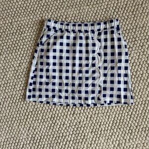 Anaclare Gingham Skort in Blue and White - NWT - Large
